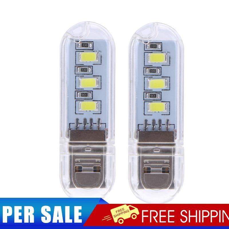 2pcs U Disk Shape LED USB Night Light Portable Mini Computer Lamp