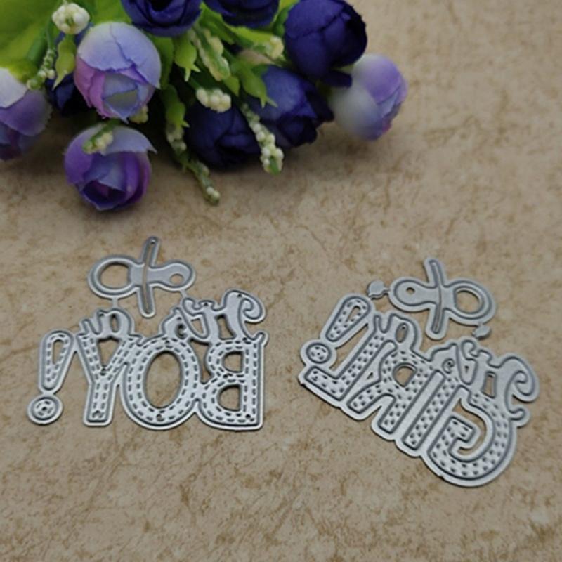 Baby Girl Words Metal Cutting Dies for DIY Scrapbooking Diary Embellishments