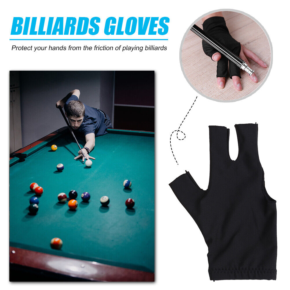 5pcs Snooker Billiard Gloves Three 3 Finger Left Hand Gloves for Men Women