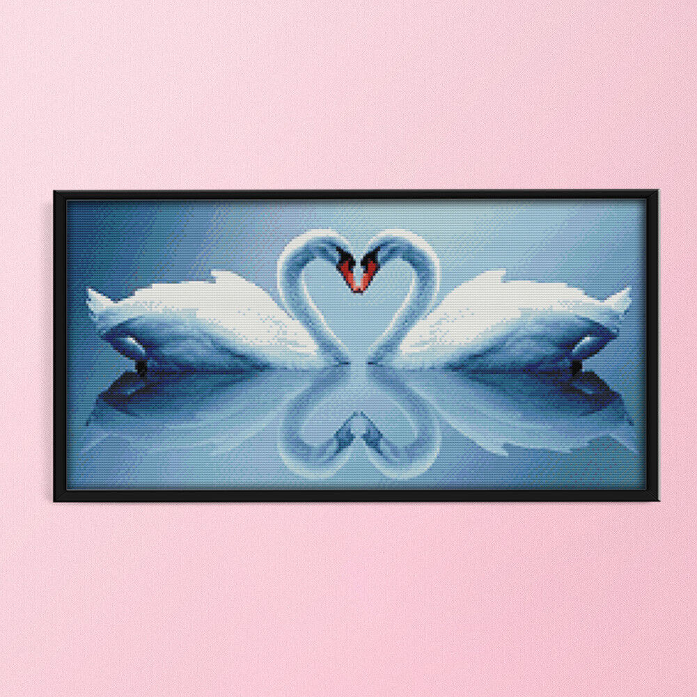 Swan 3 Cross Stitch Embroidery DIY Needlework 14CT Stamp Wall Arts (D318)