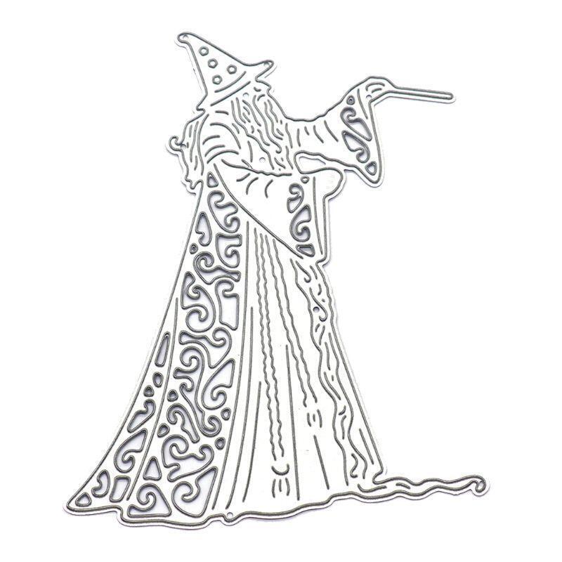 Halloween Wizard DIY Handicrafts Cutting Dies Metal Cutting Stencils for Stamp
