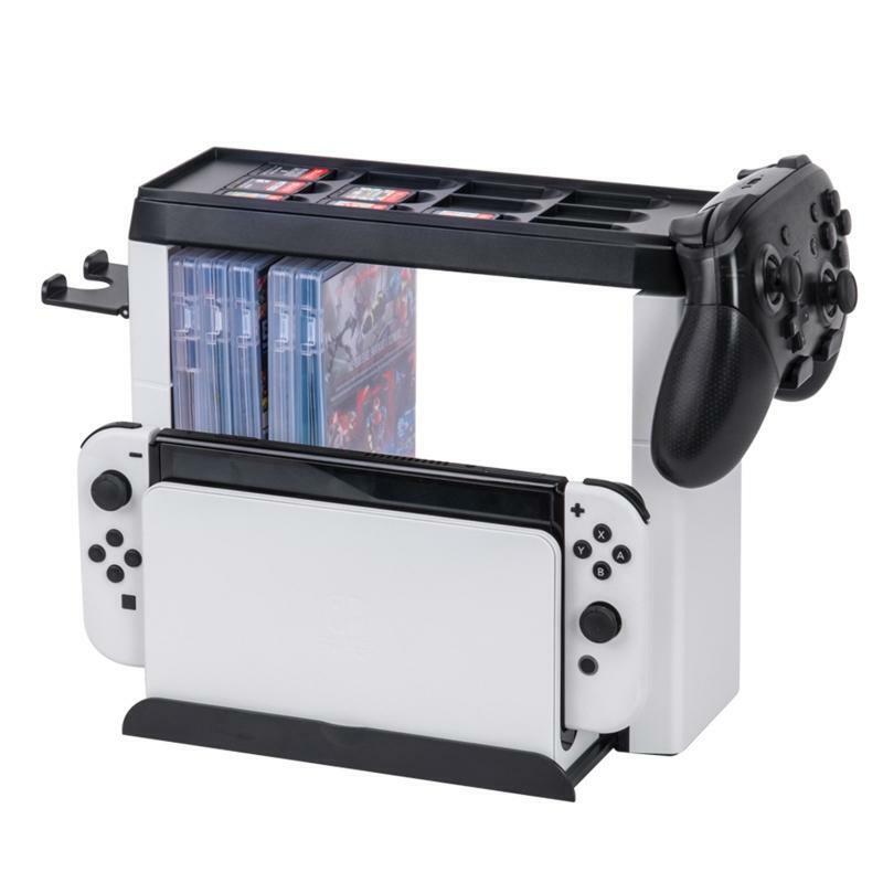 Multi-function Storage Bracket Game Disc Organizer Rack 27-slots for Switch OLED