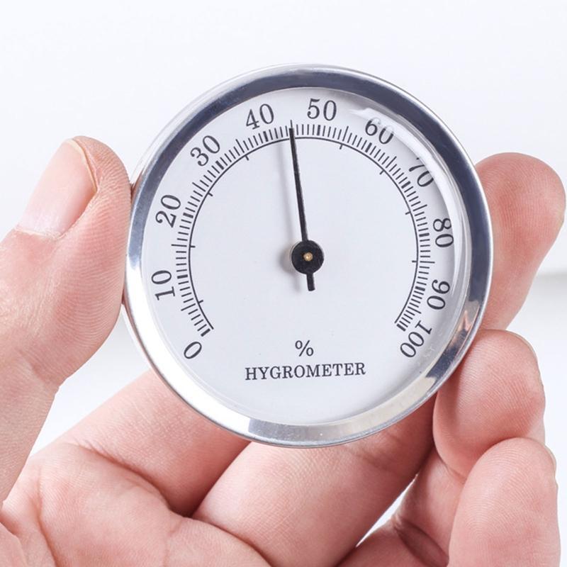 Cigar Hygrometer, Precision Round Pointer Hygrometer Compatible with Cigar Box