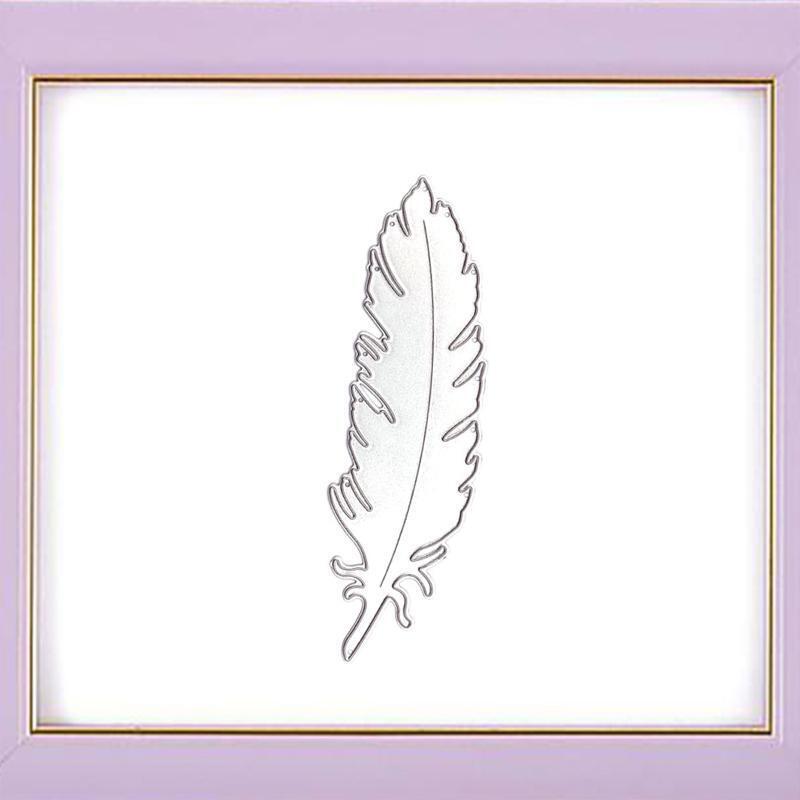 Feather Metal Cutting Dies Stencil DIY Scrapbook Album Paper Card Template Mold