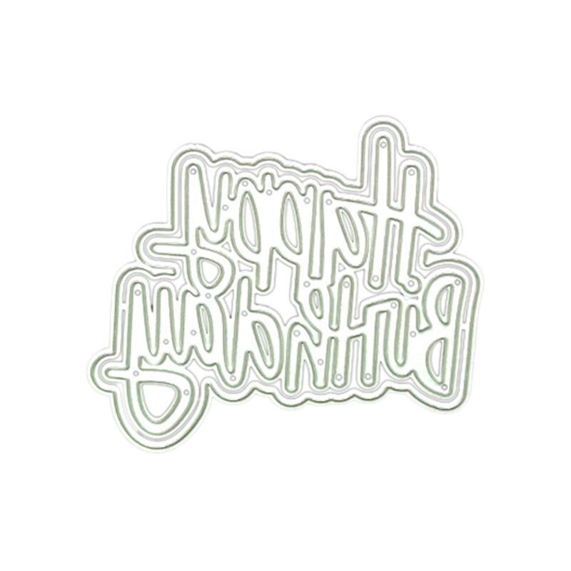 Happy Birthday Word Letter Metal Cutting Dies Stencil DIY Embossing Card Mold