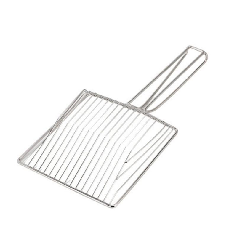 Stainless Cat Litter Scoop w/ Deep Shovel, Durable Cat Poop Scooper Comfy Handle