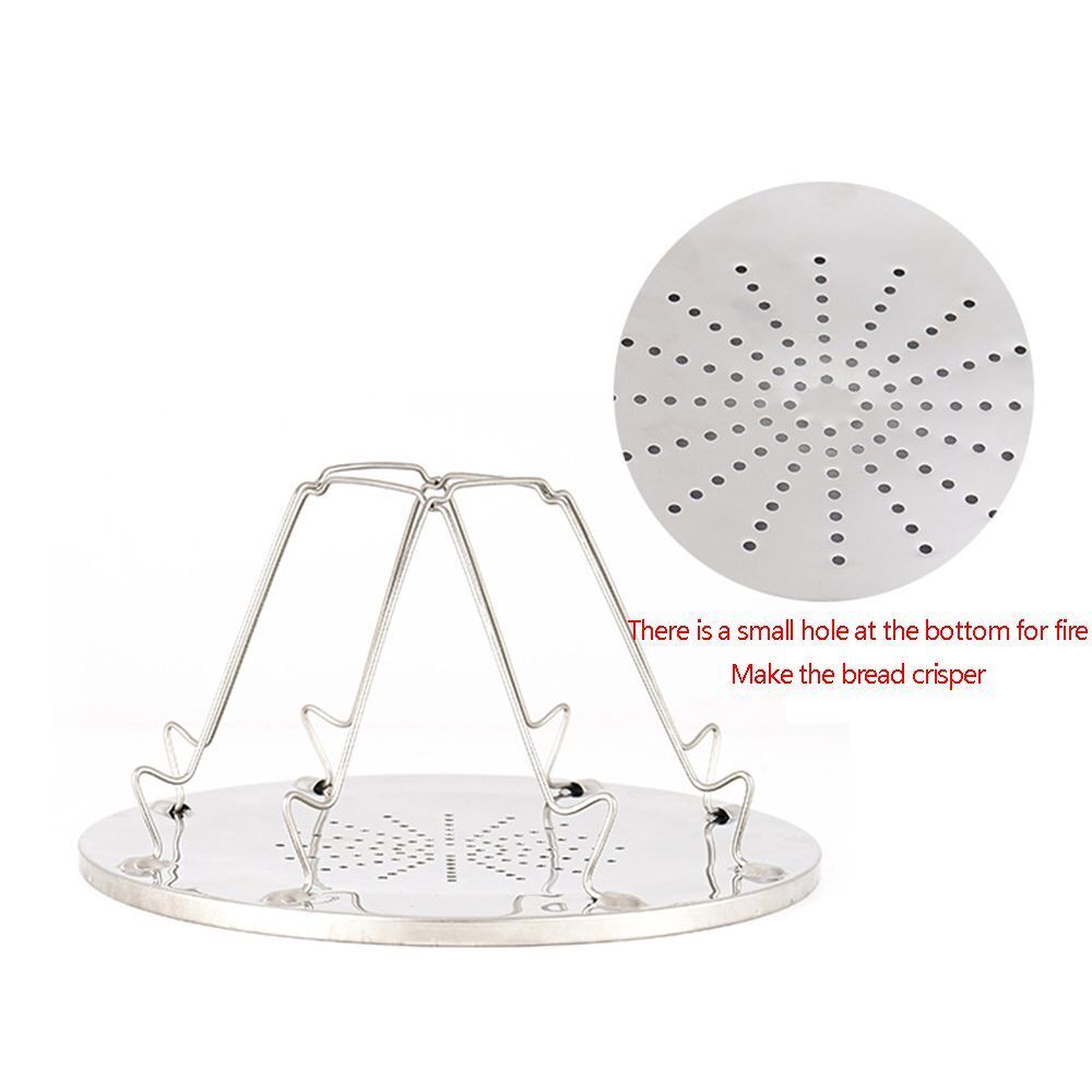 Steel Outdoor Portable Camping Baking Plate Stove Grill Toaster Tray Toast Rack