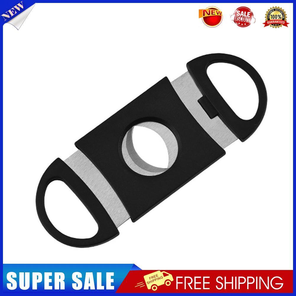 Portable Cigar Cutter Stainless Steel Metal Cutter with Plastic Handles