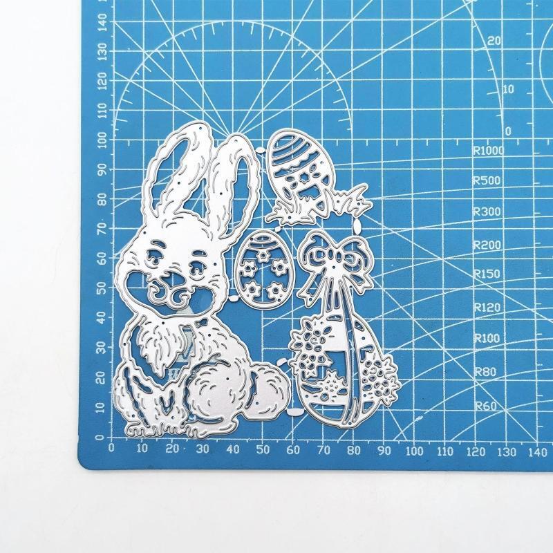 Cute Bunny Egg Carbon Steel Cutting Dies DIY Scrapbooking Photo Album Embossing