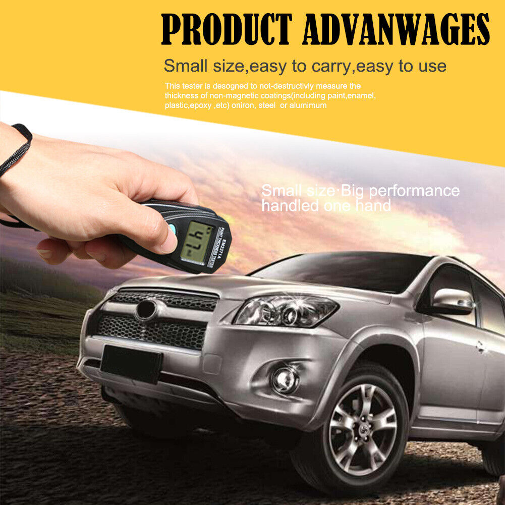 Digital Mini Thickness Gauge Car Paint Film Tester Coating Meter Electric