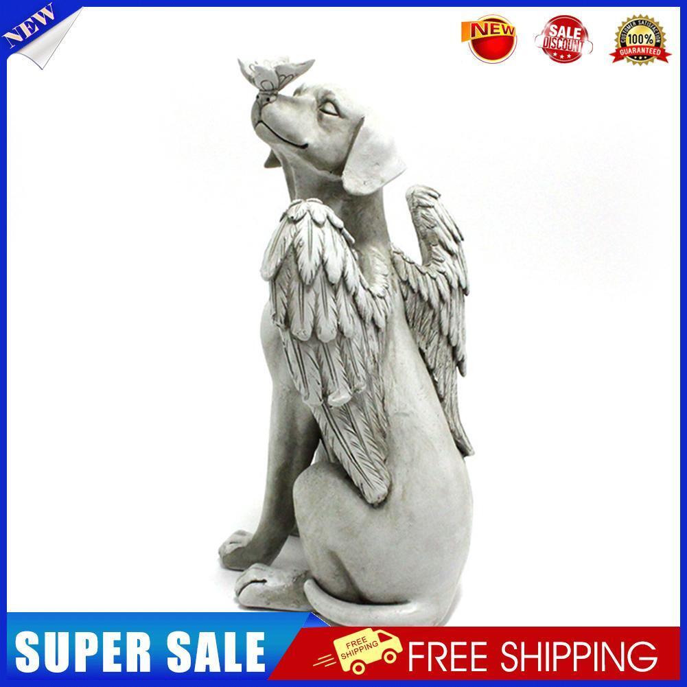 Angel Dog Garden Statue Gift Home Outdoor Decoration Courtyard Accessories