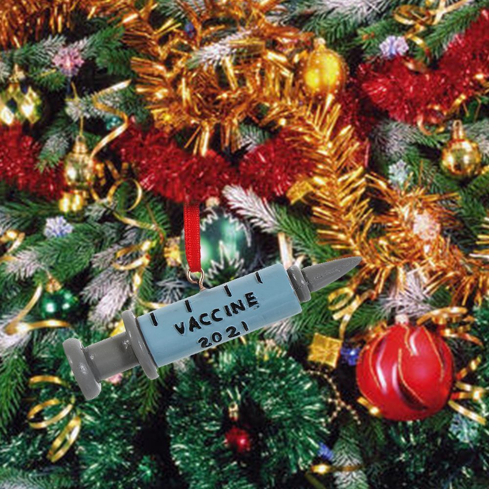 Hanging Pendants Christmas Tree Decoration Syringe Vaccine Christmas Ornament