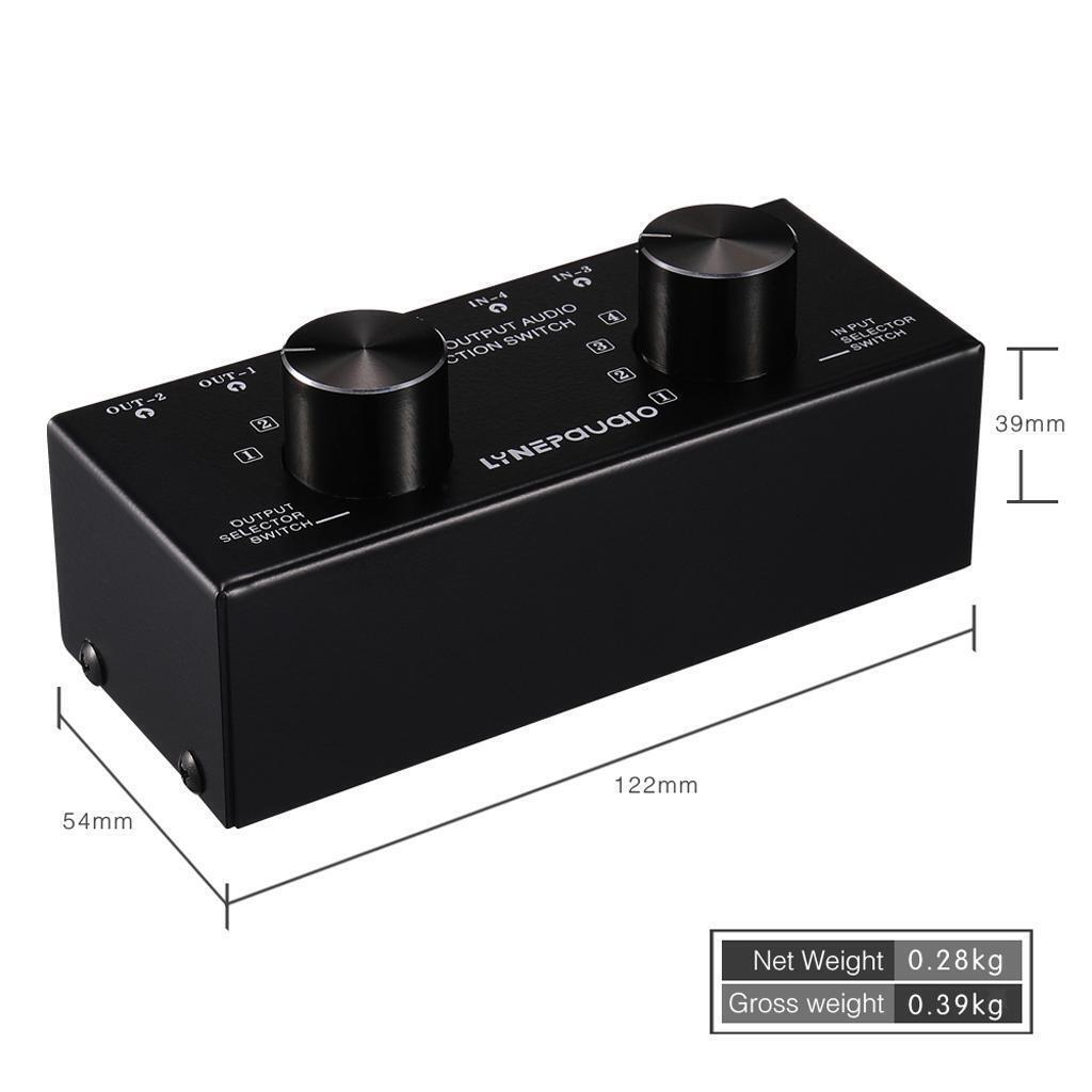3.5mm 6 Input 2 Output Port AV  Video Switcher Switch Selector Box