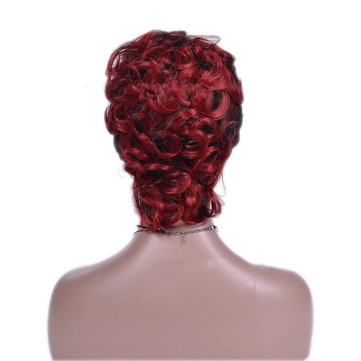 Wavy Curly Pixie Boy Cut Wig Women Natural Short Black Synthetic Full Hair Wig