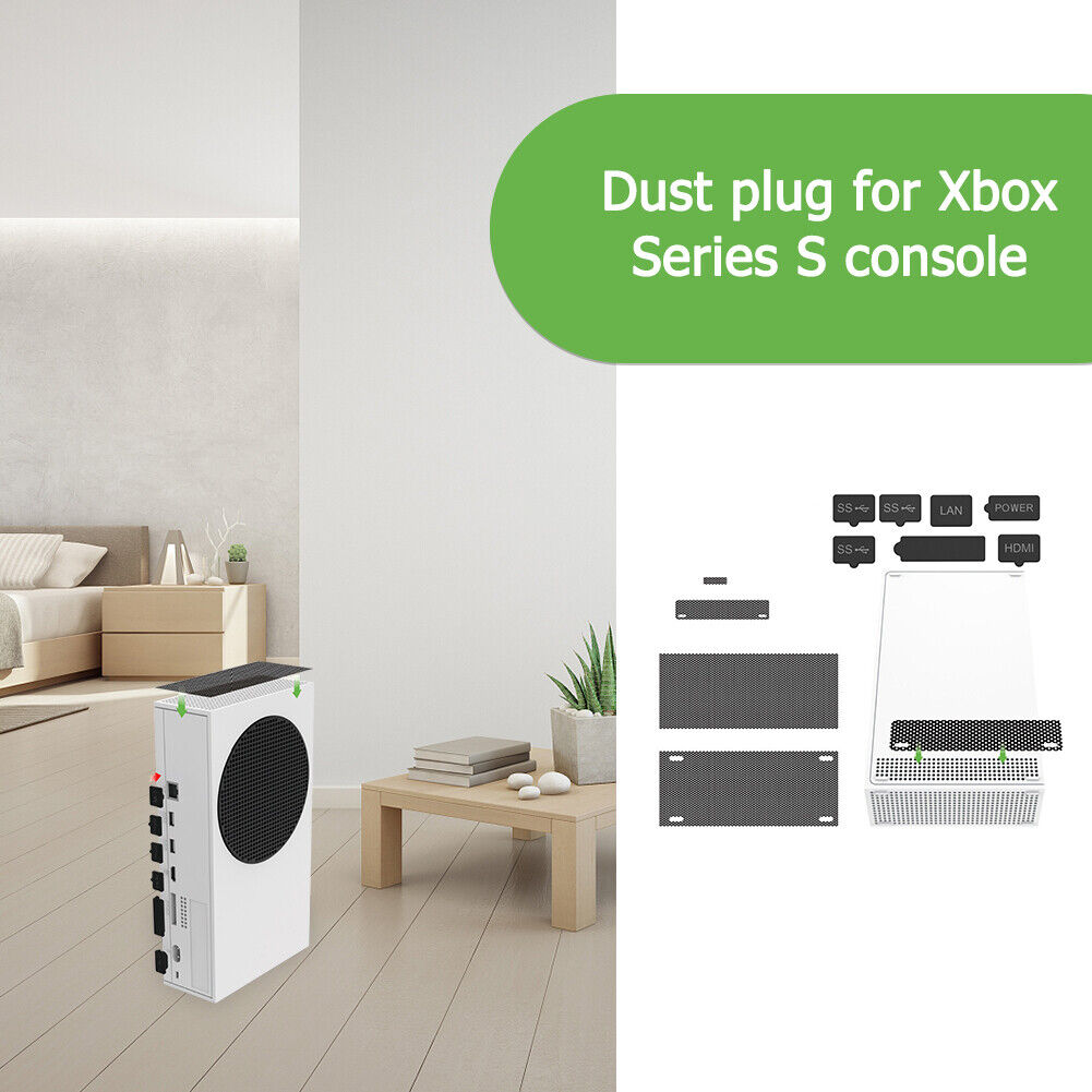 11pcs Game Console Dust Cover Plug Net Dustproof Suit Kit for Xbox Series S