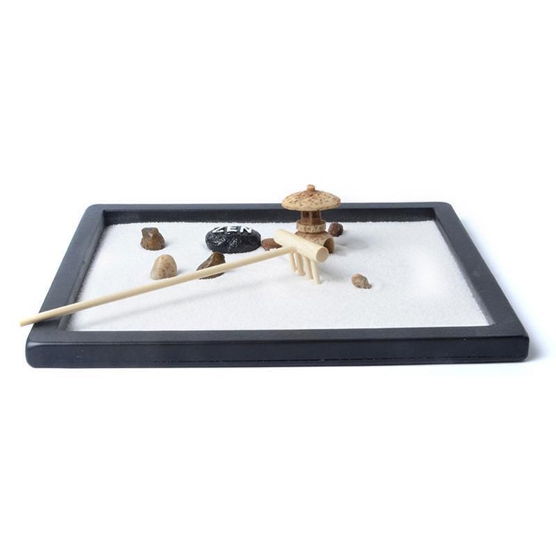 Zen Sand Garden for Desk Meditation Zen Gift for Feng Shui Yoga Tabletop Decor