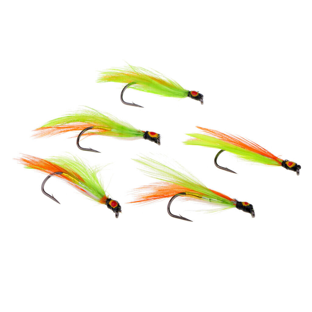 5Pcs Saltwater Fly Fishing Streamer Lure   Fish Simulation Flies