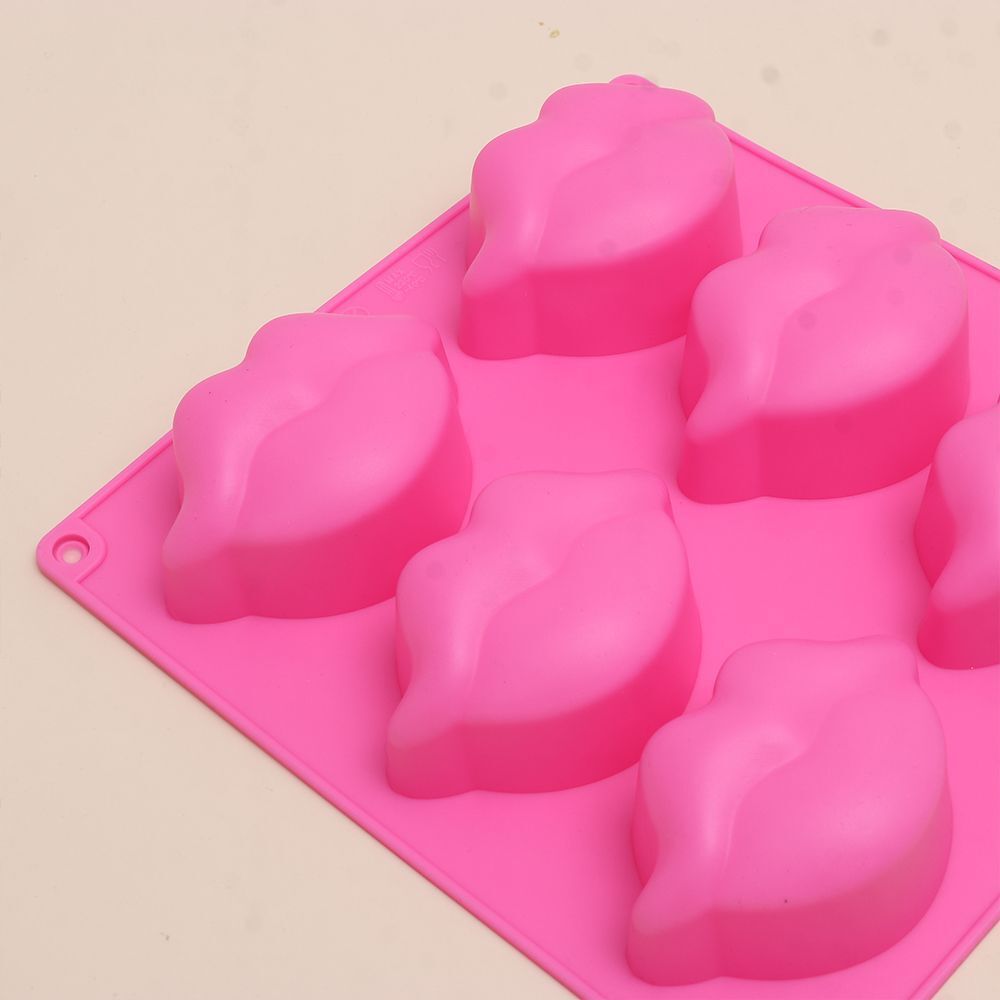 6 Mouths Lips Shape Baking Moulds Chocolate Silicone Mold Cake Decorating Molds