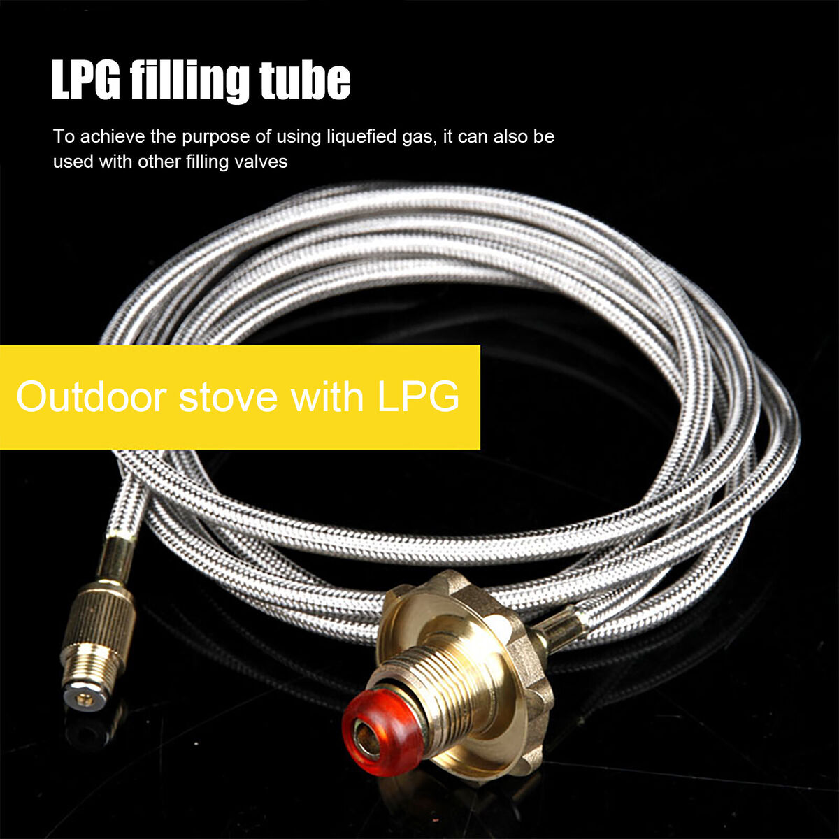 Flat Gas Cylinder Coupler LPG Flat Can Connector Camping Gas Stove Adapter