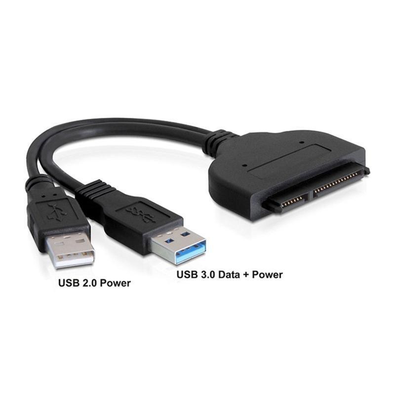 6Gb USB3.0 to Sata 3.0 Easy Drive Line Converter Spiltter w USB2.0 for 2.5" SSD