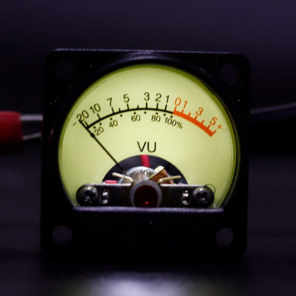 TR-35 VU Meter Power Amplifier DB Table Audio Level Head Meter w/Backlight