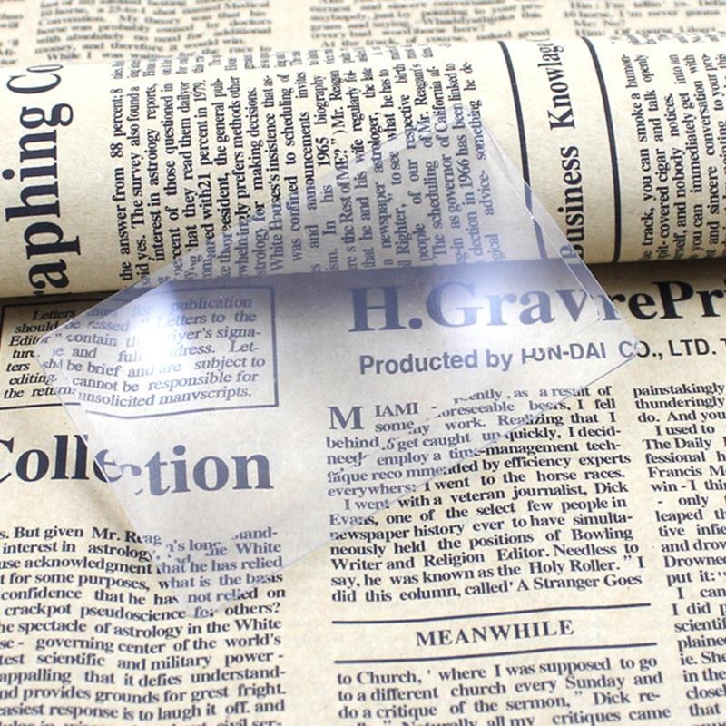Thin Lens Pocket Size Magnifier Lenses Credit Card Magnifier for Senior Reading