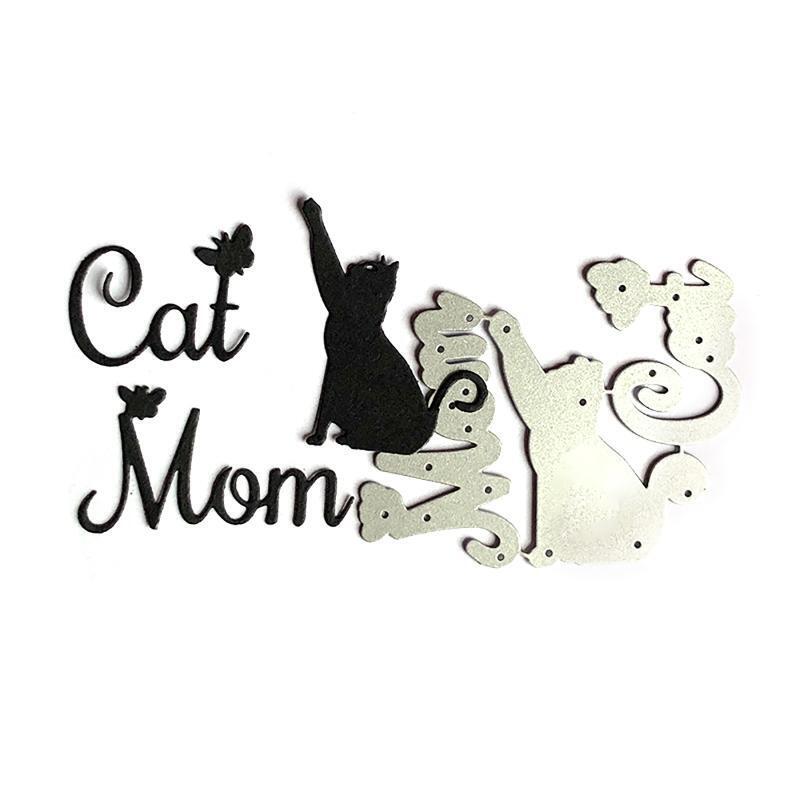 Cat Mom Metal Cutting Dies Photo Album Decoration Accessories DIY Crafts