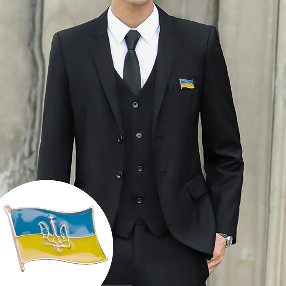 Ukraine Flag Medal Alloy Metal Lapel Pin Badges Men Women Pin Jewelry Gift