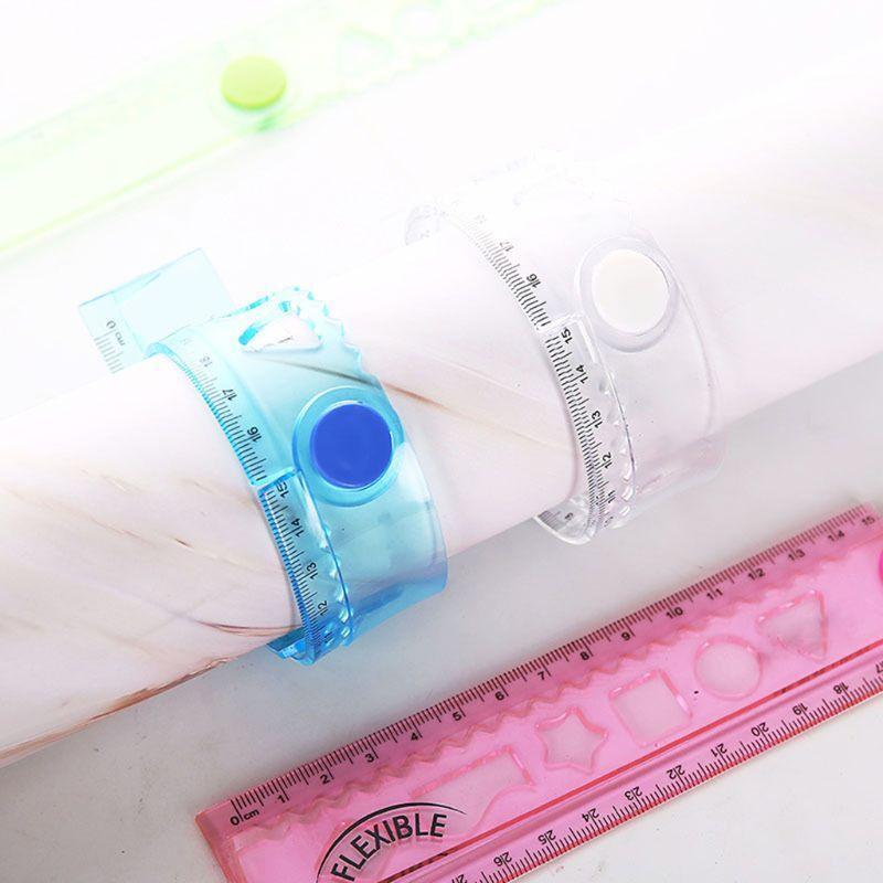 30cm Korean Flexible Folding Ruler Multifunction Plastic Drawing Rulers Office