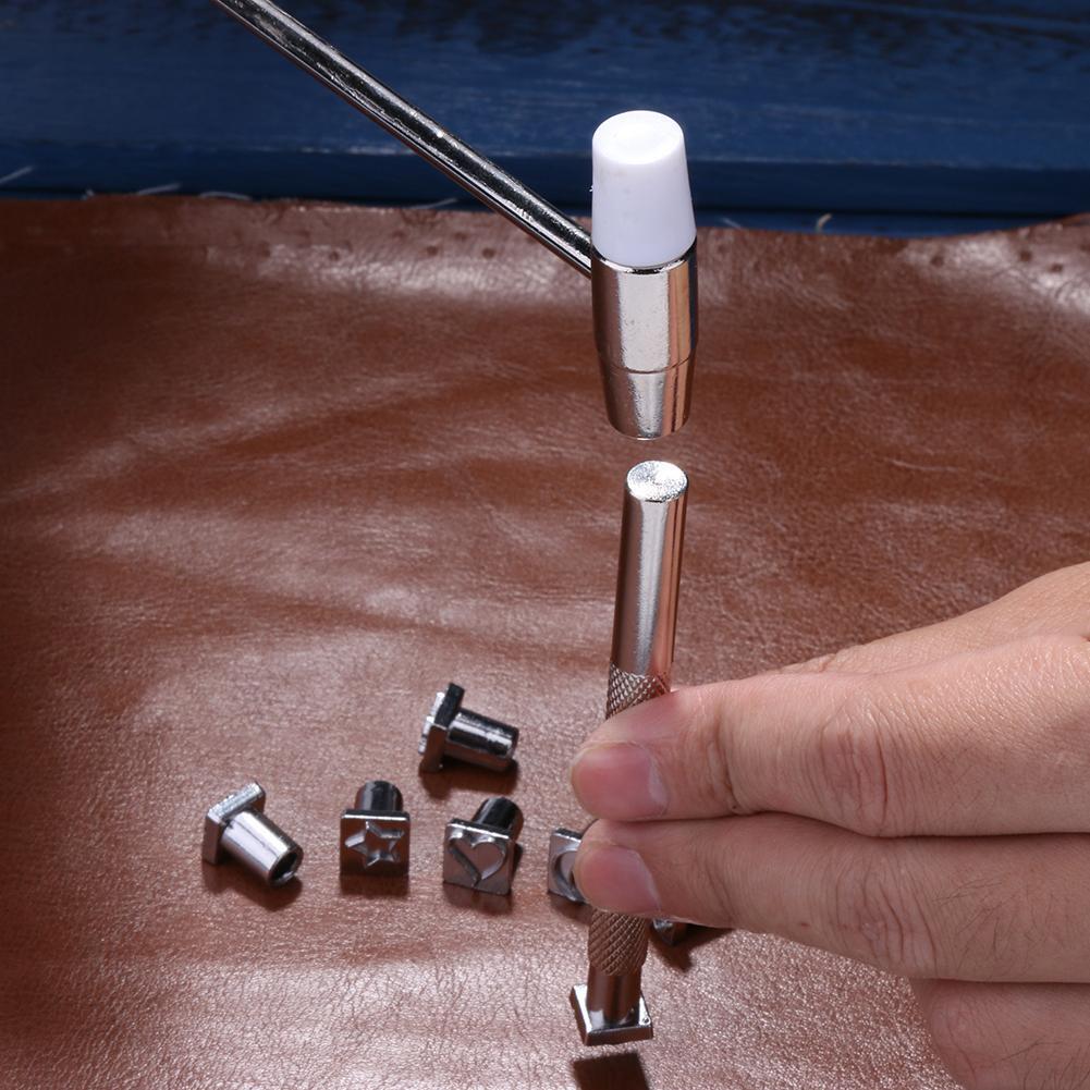 9 in 1 DIY Leather Printing Tool Steel Metal Carving Leathercraft Tool Kit