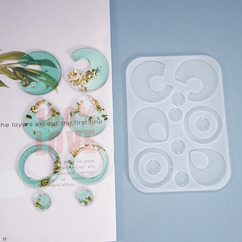DIY Craft Decoration Mold Keychain Mold Earrings Keychain Danglers Silicone Mold