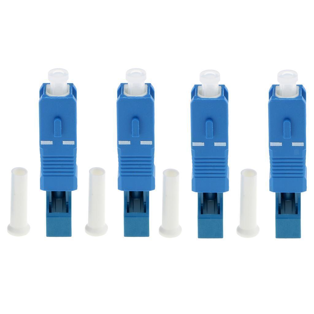 4 Piece 2.5 to 1.25mm SC Male to LC Female Single Mode Fiber Optic Connector