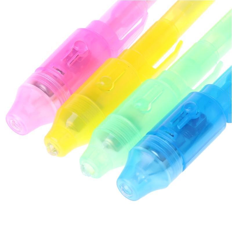 Invisible Writing Pen UV Light Pen LED Marker Pen Gift Stationery Set for Kids