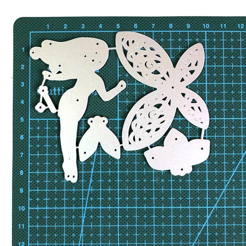 Fashion Wings Fairy Die Cuts Embossing Stencils for DIY Album Cards Scrapbooking