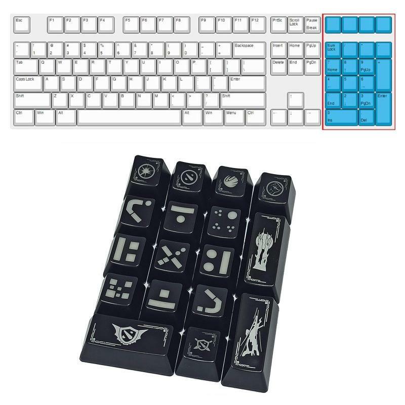 17-Key RGB Backlight Keycaps Top Printed Two-Shot Durable for Cherry MX Switches
