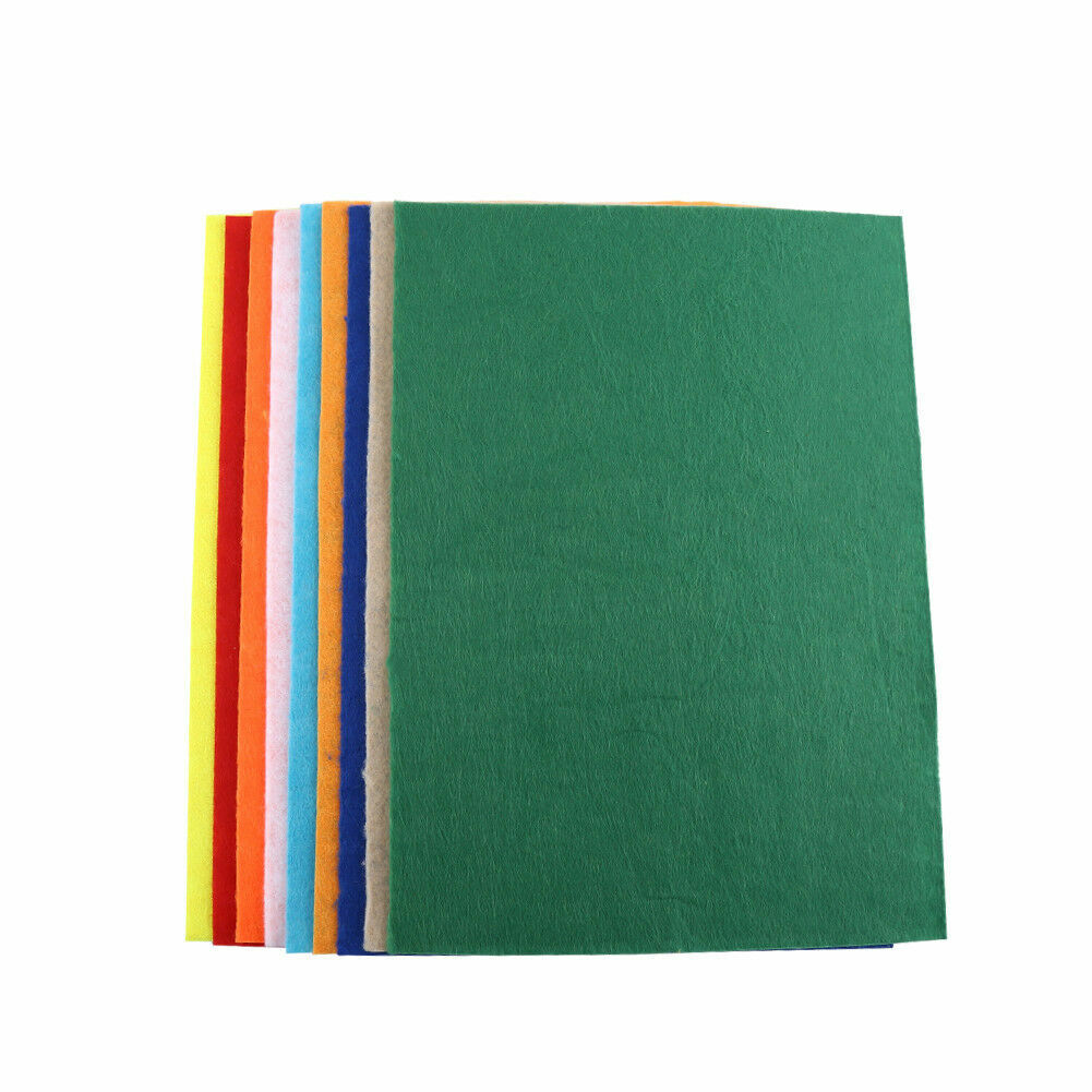 10pcs Mix Color Squares Non Woven Felt Fabric Sheets For Kids DIY Art Handcraft