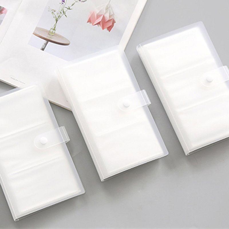 240 Slots Transparent PP Cover Business Card Book Large Capacity ID Holders Clip