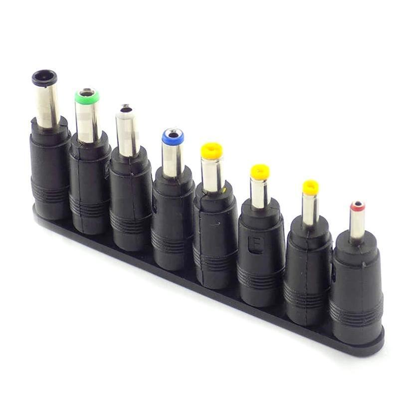 DC Power Supply Jack Sets 5.5x2.1mm Adapter To 8 Plugs Connector For Laptop