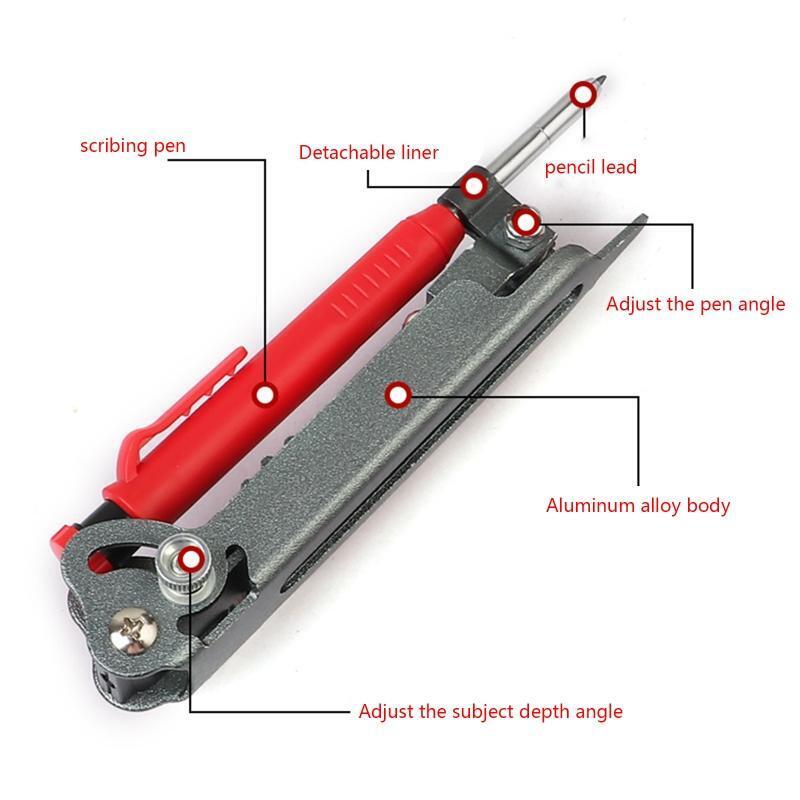 Adjustable Profile Ruler Contour Gauge Scriber Woodworking Compass Scribing Tool
