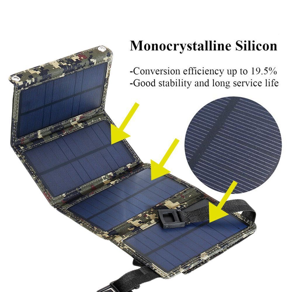 Panels Emergency Survival Mobile Power Bank 20W Folding Solar Cells Charger