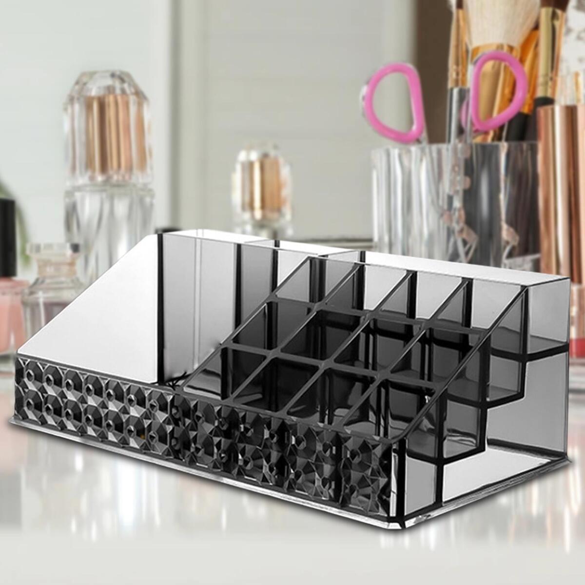 Makeup Organizer Cosmetic Storage Box Container for Desktop Bedroom Jewelry