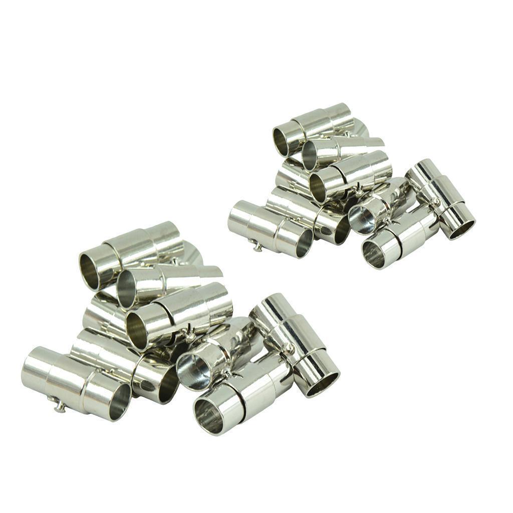 20 Sets Leather-Kumihimo Glue In Magnetic Clasp Fit 4mm/6mm Leather-Kumihimo