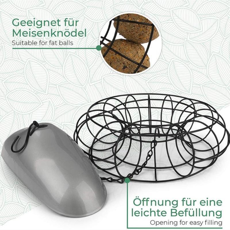 Metal Hanging Wild Birds Feeders for Outdoors Easy to Fill Birds Treat Box