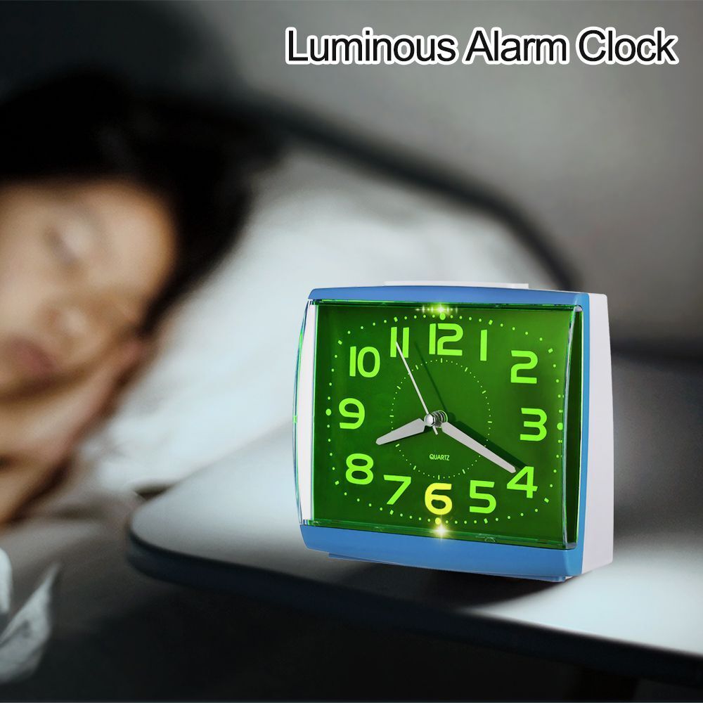 No Tick Night Light Alarm Clock Home Decor Number Clock Bedside Clocks