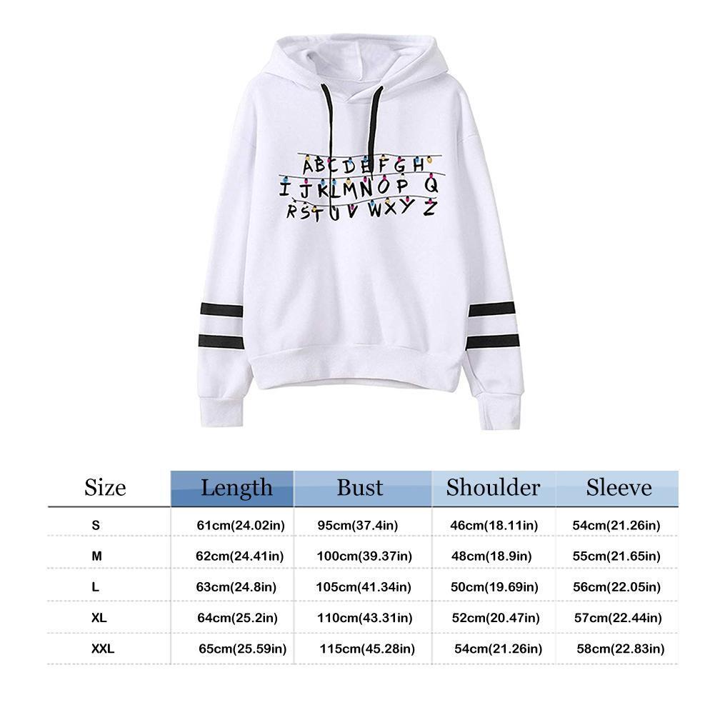 Capital Letters Print Hooded Sweatshirt Women Men Harajuku Hoodies (S)