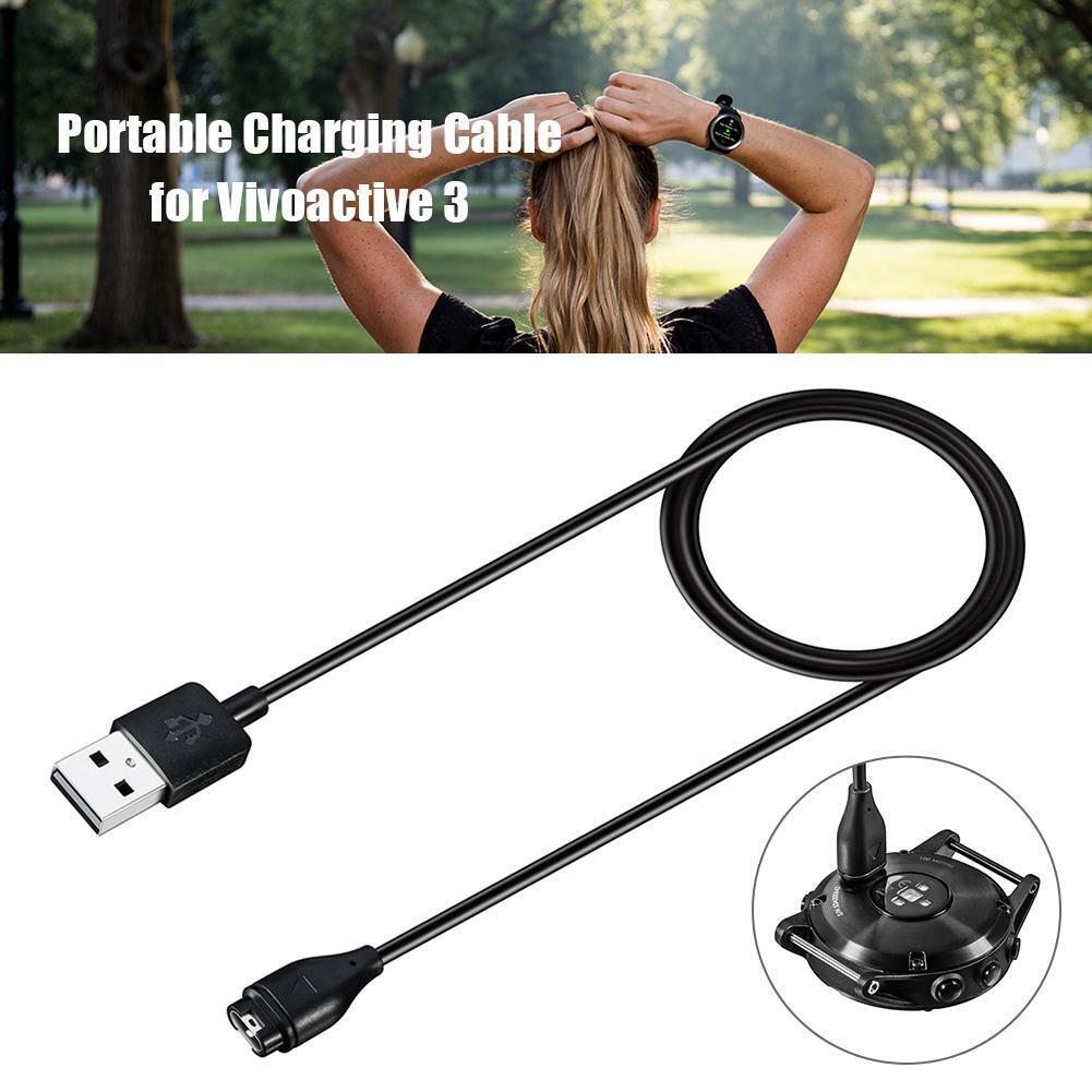 1m USB Charging Cable Charger for Garmin Fenix 6S 6 5 Plus 5X Vivoactive 3