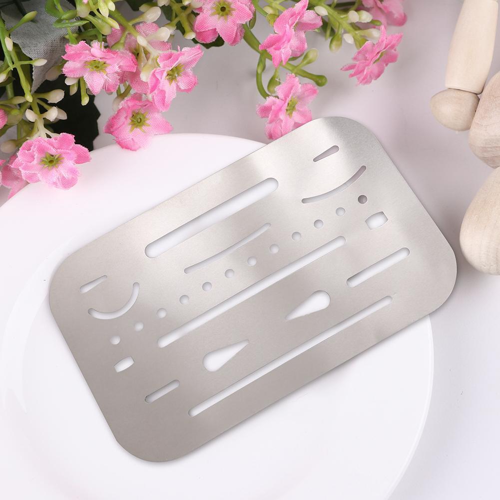 Stainless Steel Erasing Shield Hollow Out Drawing Drafting Rulers Tool