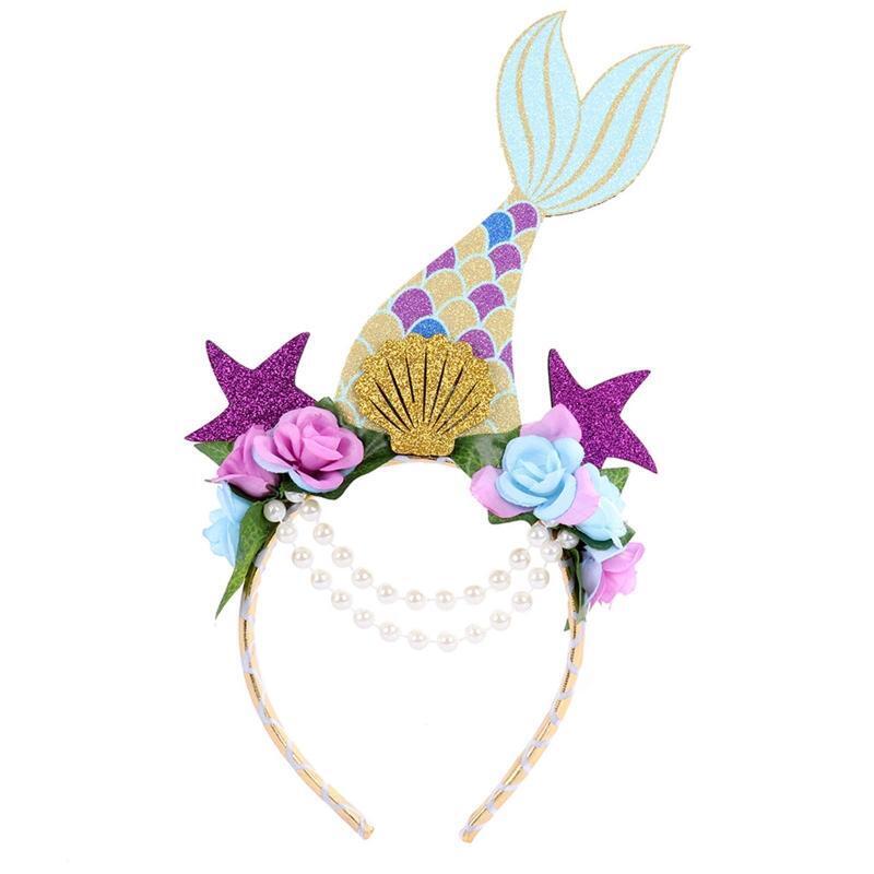 Cute Shinning Mermaid Tail Shape Hair Hoop Women Headband Makeup Hair Supplies