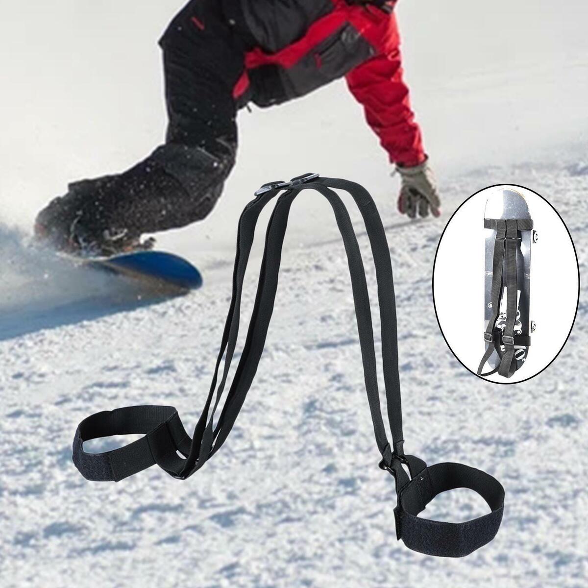 Skateboard Shoulder Carrier Backpack Strap Portable for Ski/Snowboard Winter