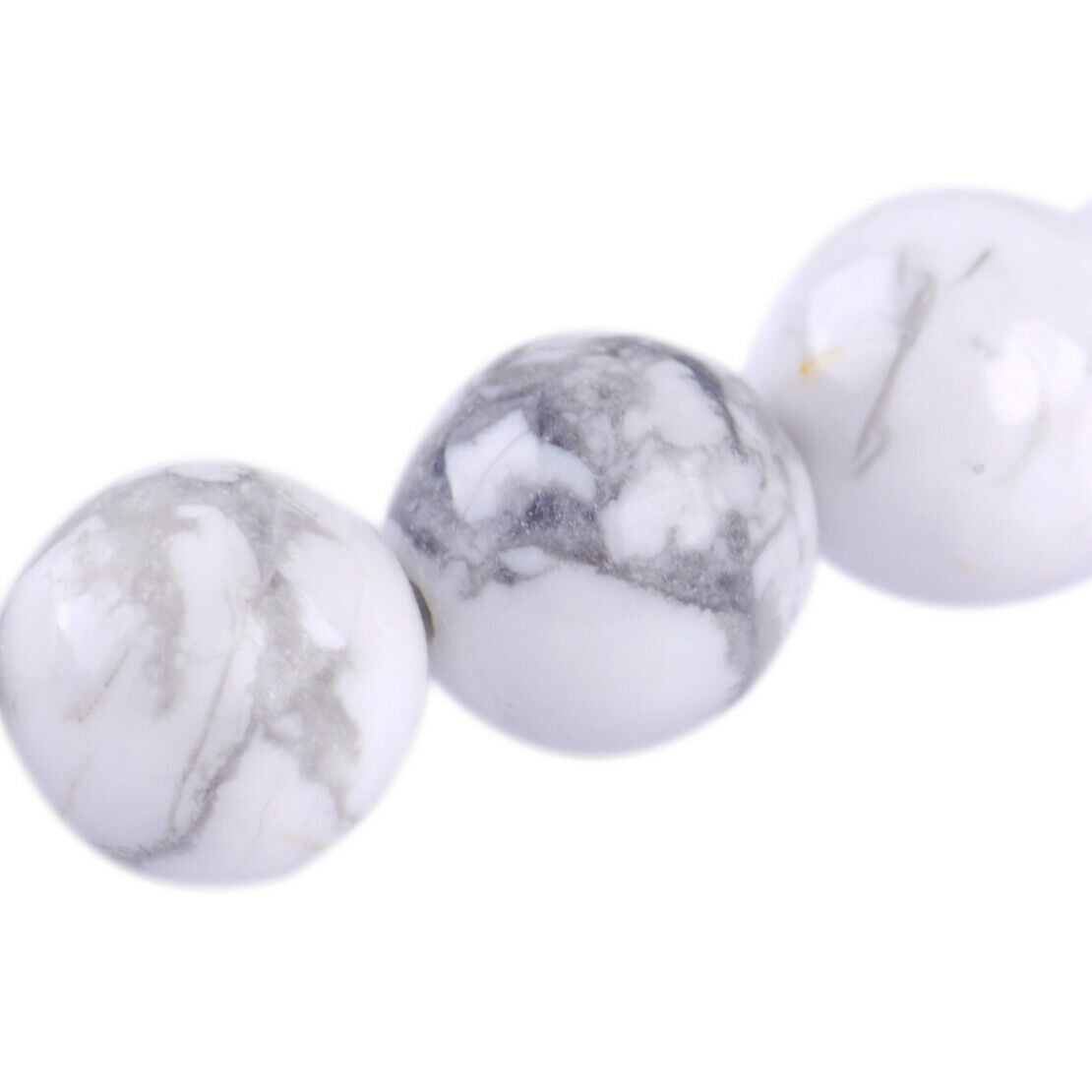 2 Howlite Charm Couple Handmade King Queen Bracelets Matte Beaded Crown Lover Li